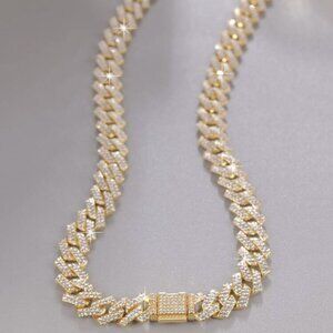 European and American Street Style Rock Fashion Rhinestone Unisex Necklace